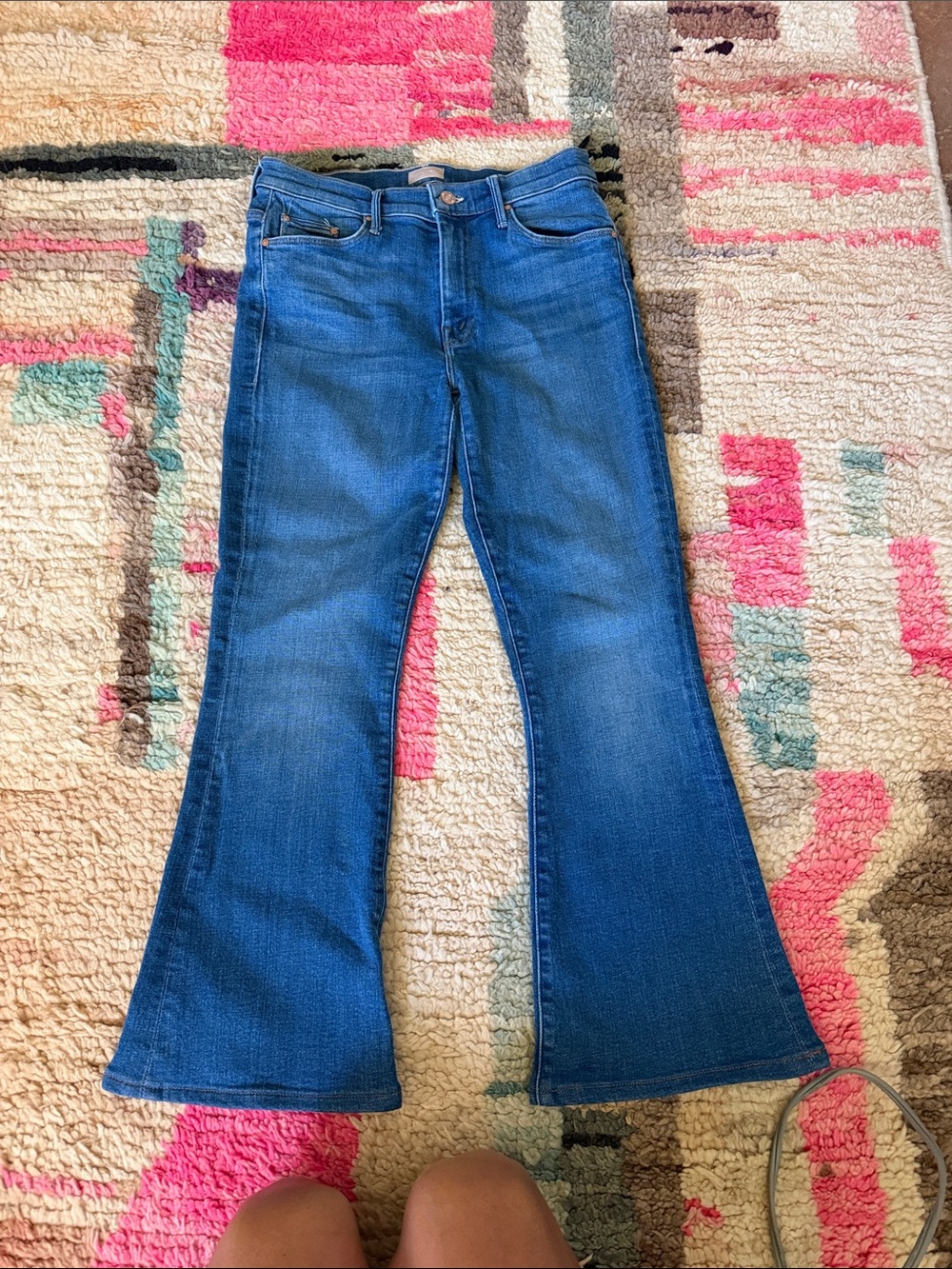 High-Rise Blue Flare Jeans - Women's Wide Leg Denim